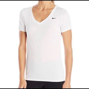 Nike Dri Fit Short Sleeve V Neck